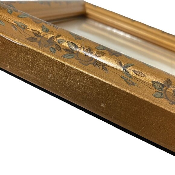 Floral Gilt Wood Photo Frame for 5x7" Photo plus Photo Sleeve Insert - Picture 9 of 13